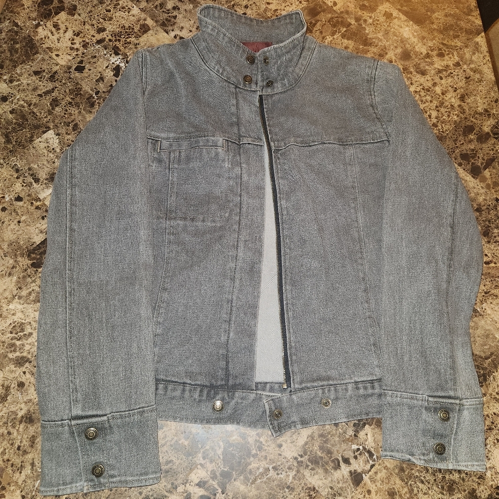 Japanese Brand Pas Dedeux Gray Denim Jacket Medium